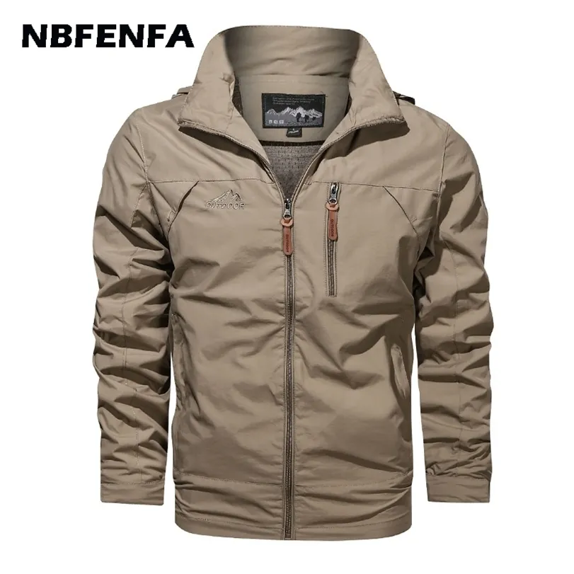 Mannen Jassen Waterdichte Mannelijke Outdoor Jassen Uitloper Windbreaker Winddicht Lente Herfst Jas Camping Wandelen Kleding Jas LA319 211214