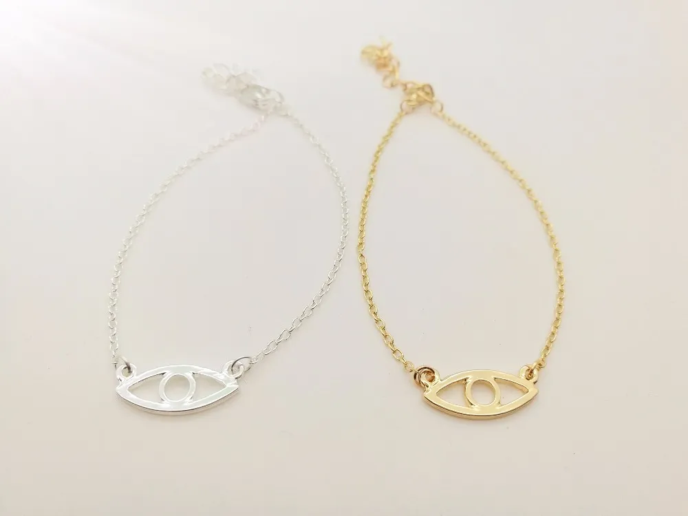 Moda Hamsa Mão Mal Pulseira Linha Obra Diabo Simples Felizes Turco Braceletes