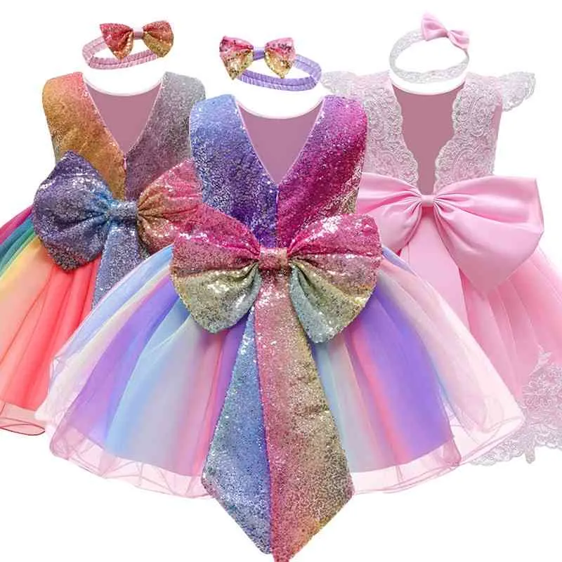 幼児の獣医赤ちゃん女の子の服のドレスレースちょう結び誕生日の幼児の衣装3-24ヶ月210508