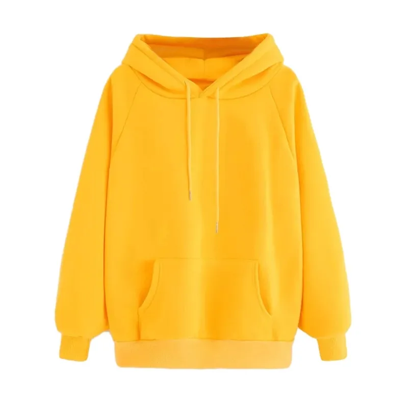 Plus Story Hoodies Sweatshirt Kvinnor Mode Solid Långärmad Pullovers Kvinna Höst Vinter Tracksuit Hoody Coats Blus 210910