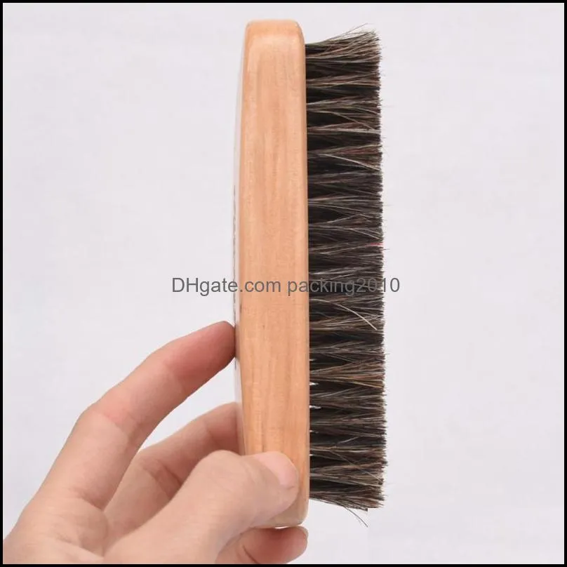 Shoe Brush Horsehair Large Professional Boot Shine And (Burlywood) Clothing & Wardrobe Storage