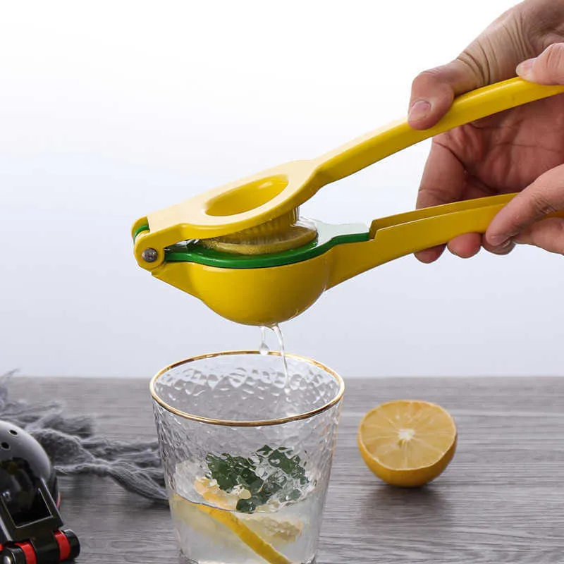 Metal Lemon Squeezer Hend Held Juicer Double Bowl Lime Manual Orange Citrus Press Squeeze Kitchen Tools 210628