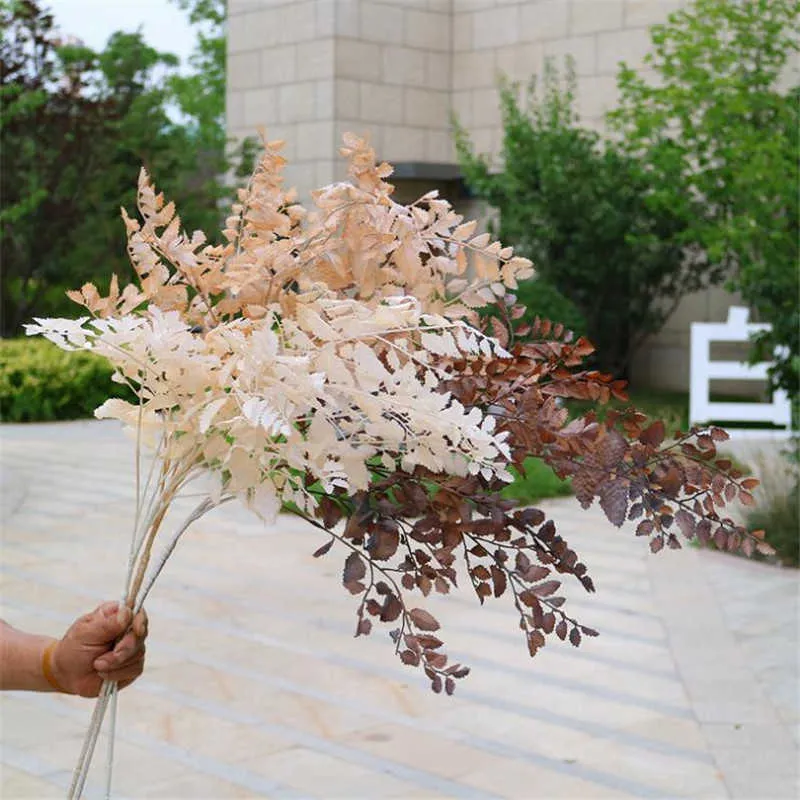 Fake Long Stem Tea Leaf 9 Stems/Piece 42.52 Length Simulation Autumn