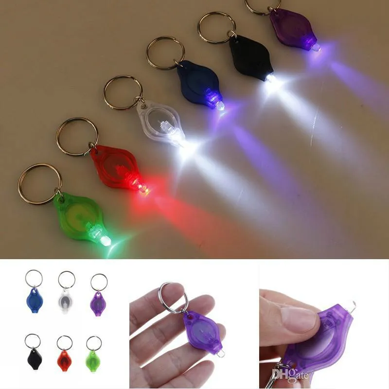 Party Supplies Mini LED Flashlight Keychain Portable Outdoor partys Keyring Light Torch Key Chain Emergency Camping Lamp RH2547