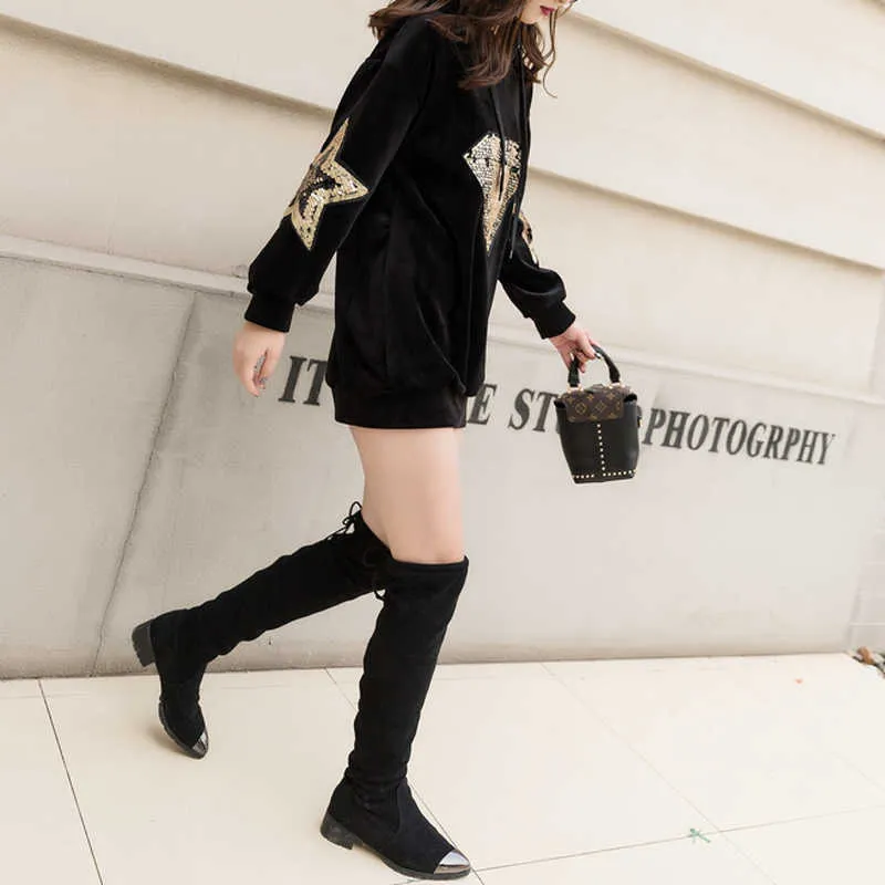 black velvet dress with gold stars Velvet Party dress-College Navy Gold Stars