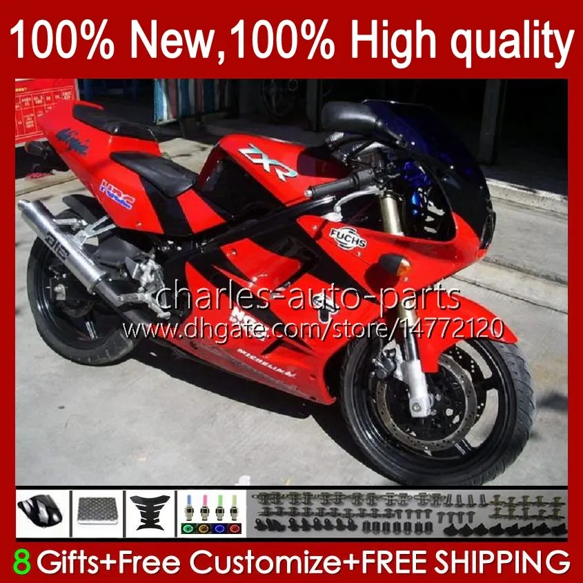 Bodys for Kawasaki Ninja Red Novo ZZR250 ZZR-250 90 91 92 93 94 95 96 97 98 99 Bodywork 54HC.2 ZZR 250 CC 1990 1991 1992 1993 1994 1999 1999 Fairings OEM FACTROY