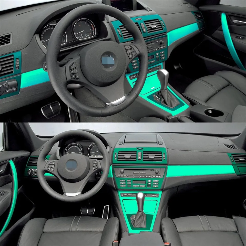 Für BMW X3 E83 2006-2010 Auto-Styling 3D 5D Carbon Faser Auto Interior Center Konsole Farbe Ändern form Aufkleber Aufkleber
