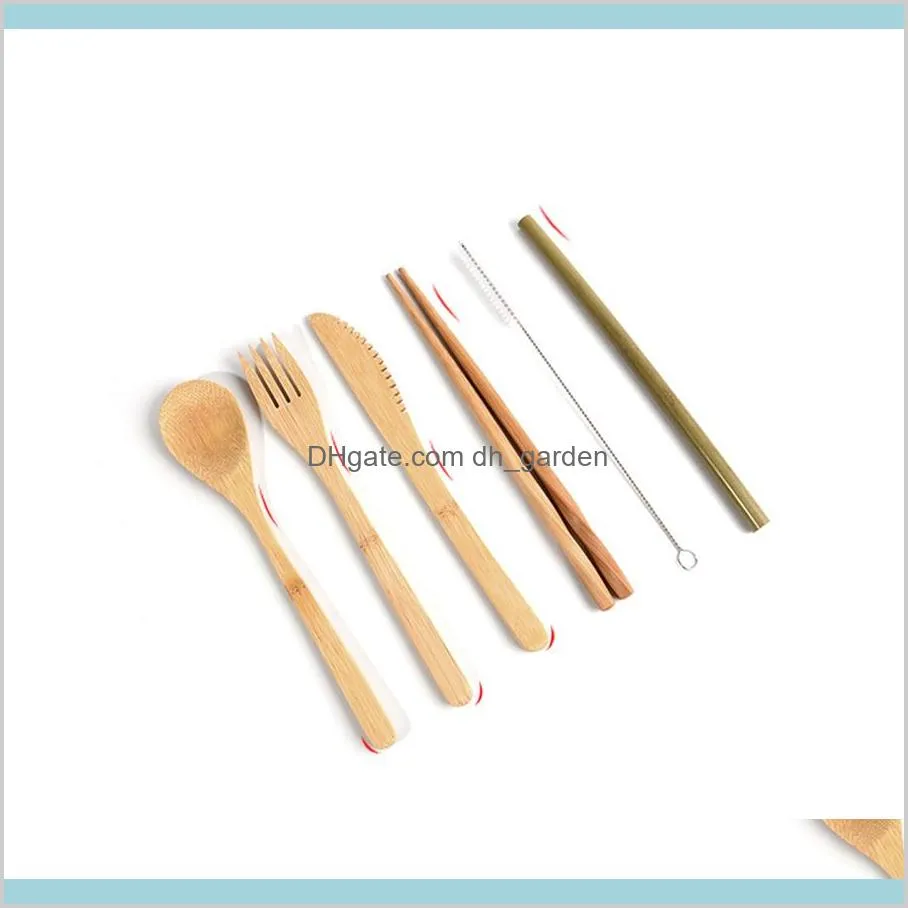 Eco-friendly Bamboo Flatware Travel Cutlery Set