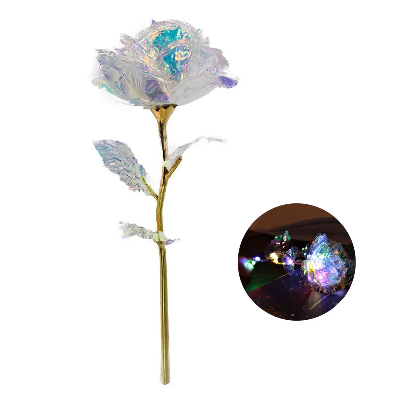 Lighted Roses Metallic 24K Gold Foil Rainbow Roses LED Luminous Party... From Supersending, $1 ...