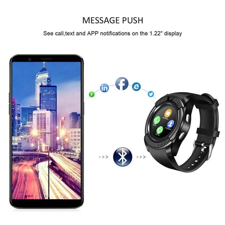V8 Bluetooth Moto Smartwatch With Android OS 0.3M Camera MTK6261D Retail Package And Options From Mydhgate20210413 7.63 DHgate.Com