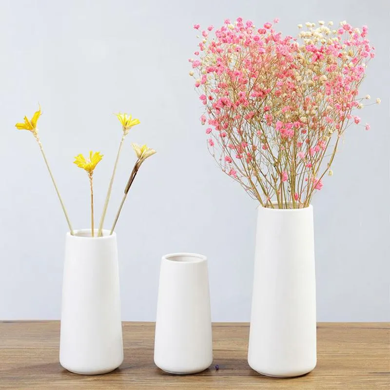 Vases Simple Vase à fleurs en céramique Accueil Table Décor Arrangement Jardin Bureau Ornement Creative Bureau Décoratif