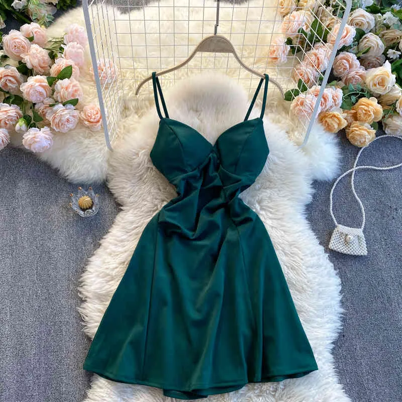 SINGREINY Womens Deep V Neck A Line Dress Backless Strap Summer Casual  Party Vacation Dress From Dou01, $17.85 In Bulk | DHgate.Com