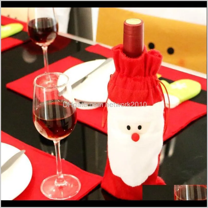 red wine bottle bags christmas decorations gift party best gift for xmas bar red wine bottle cover bags shipping
