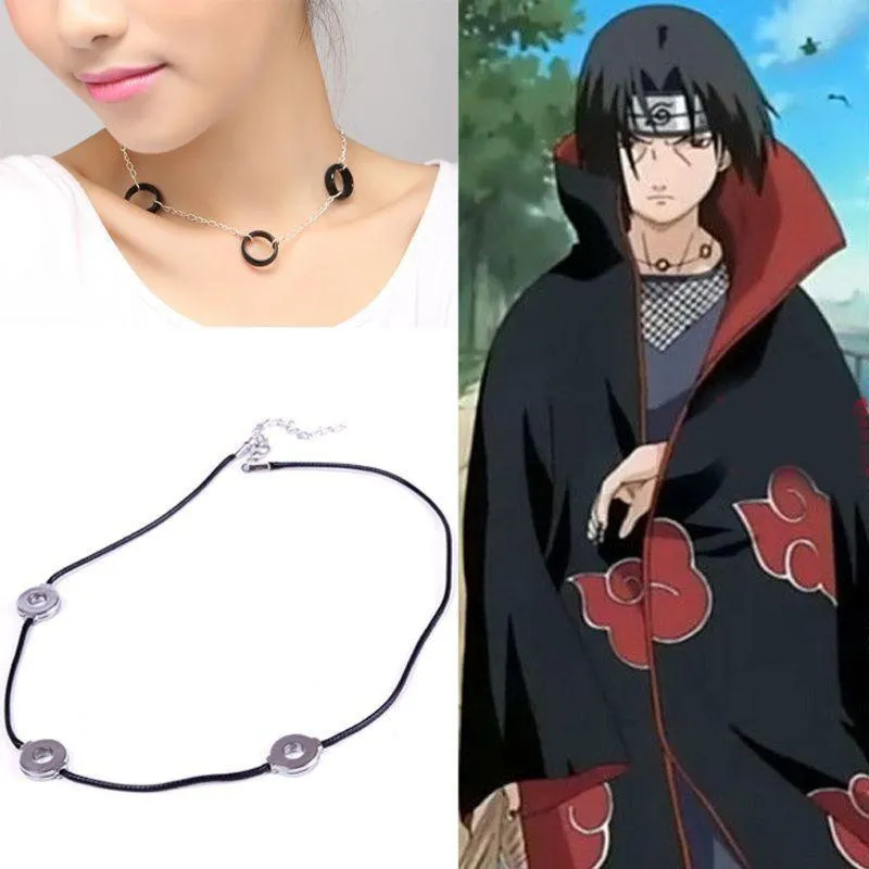 SMS Itachi Cosplay 3 Loops Necklace Naruto Akatsuki Uchiha 3 Rings Pendant  Gift | Shopee Philippines