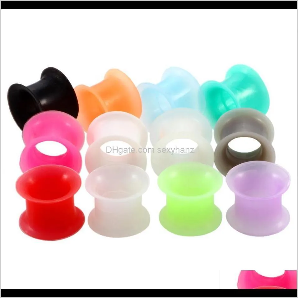 3-25mm 24pcs/lot sile ear plugs tunnels double flared ear gauges lobe expander stretcher earrings piercing body jewelry q sqcagc