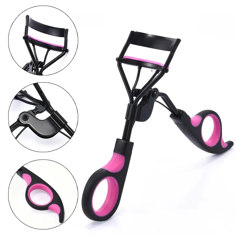 Partihandel Professionell Makeup Eyelash Curler Multicolor Frostat Handle Eyelashes Clip Portable Kosmetiska Lashes Curling Tools