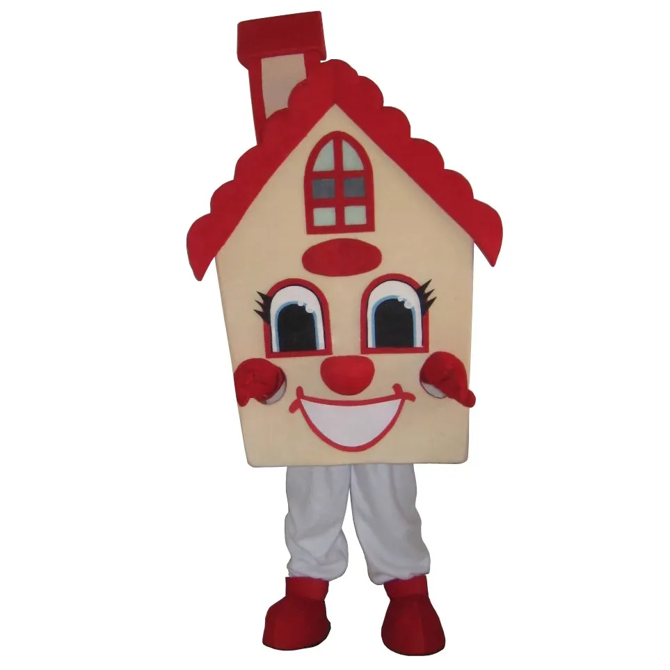 Costume de mascotte de maison d'Halloween Personnage de thème de dessin animé de haute qualité Carnaval Festival Déguisements Noël Adultes Taille Fête d'anniversaire Tenue de plein air