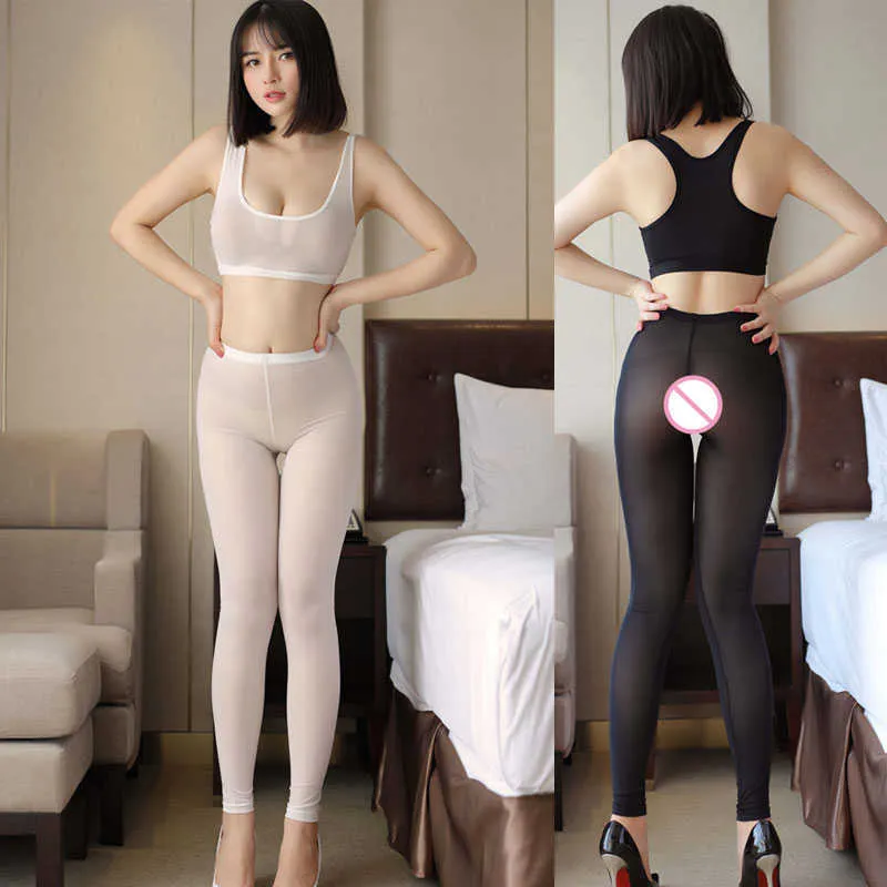 Ice Silk Transparent Translucent Leggings With See Through Pencil Pants  Sexy And Erotic Lingerie For Women, Perfect For Club Wear F16 Q0801 From  Yanqin03, $8.31