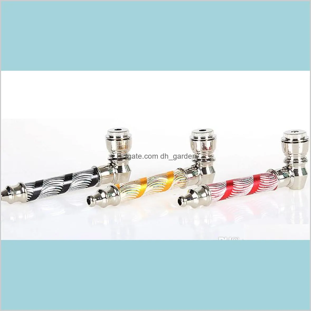 10pcs/lot colorful smoking pipes metal pipe