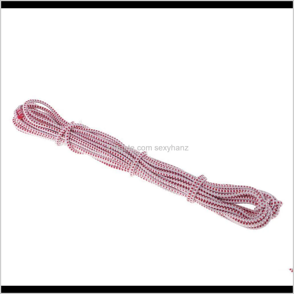 useful 8/15m 4mm red white round string elastic cord for sewing accessories