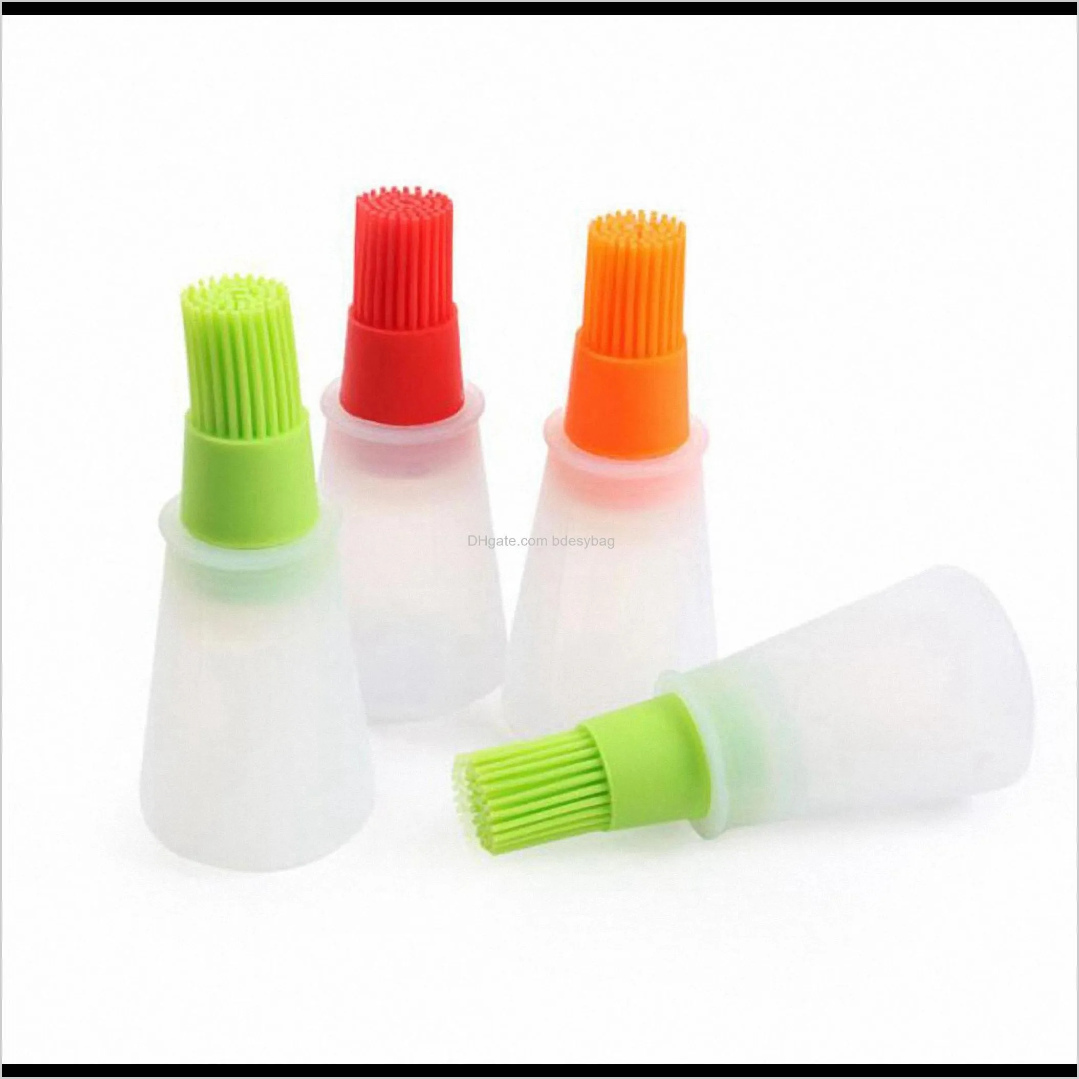 kinds silicone pastry brush basting baking cake tool utensil with 75ml oil bottle