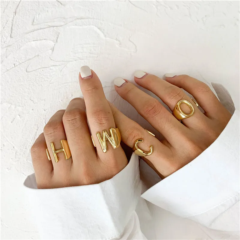 Initial jewelry rings sale