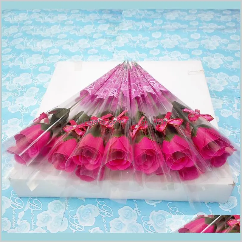 Single Stem Soap Flowers Artificial Rose