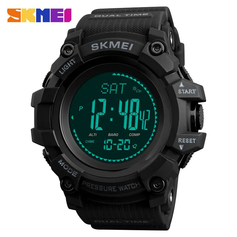 SKMEI 1538 Marque Hommes Montres De Sport Heures Podomètre Calories Montre Numérique Altimètre Baromètre Boussole Thermomètre Météo Hommes Wa324D