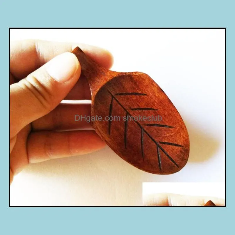 Wooden Leaf Shape Tea Scoops Spoons Chopsticks Holder Nanmu Wood Eco friendly Tea tools Free Shipping SN1208
