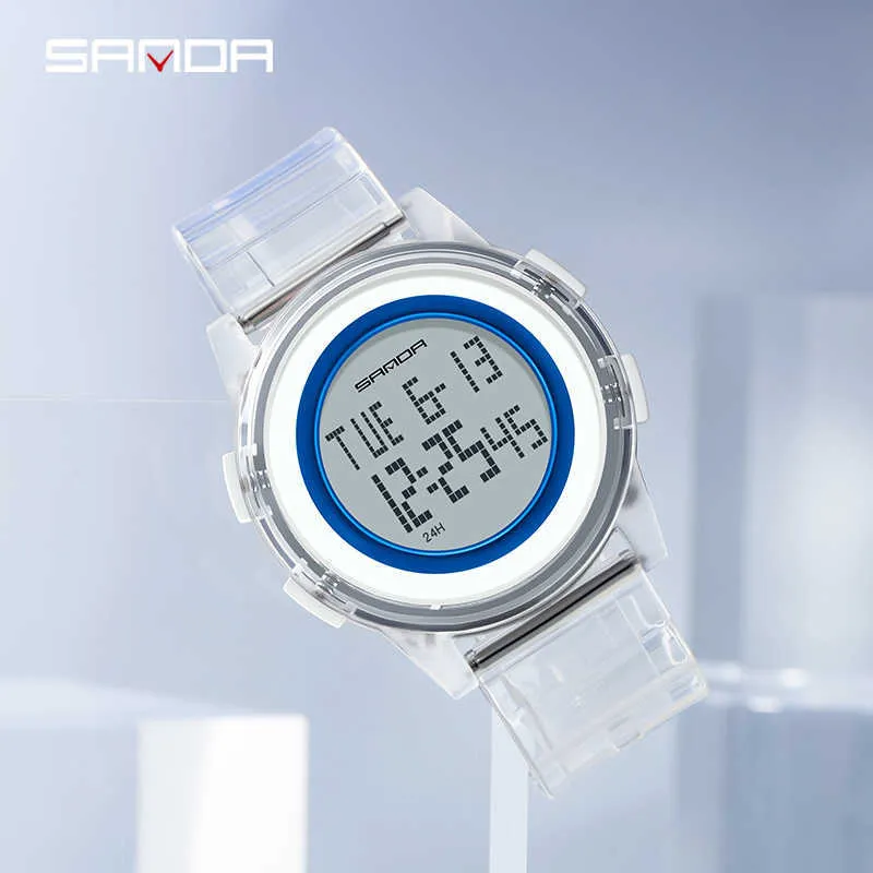 SANDA Men Women's Sports Fashion Watch Electronic Chronograph Waterproof Watch LED Digital Display Luminous Men's Watch S shock G1022