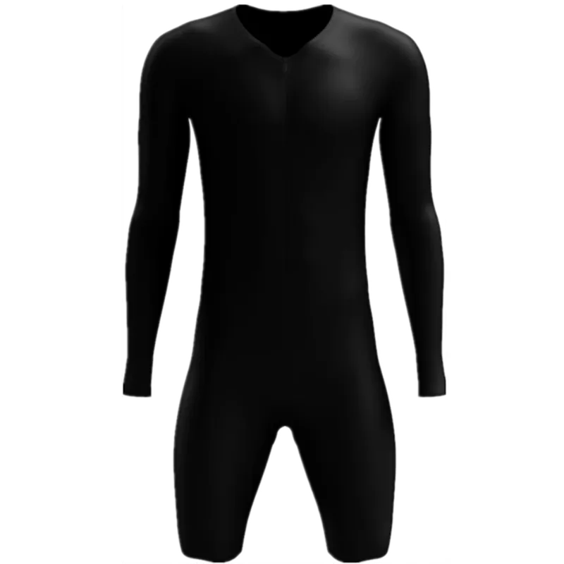 HUUB Triathlon Suit Men s Long Sleeve Cycling Skinsuit for Racing 80 Polyester 20 Spandex Breathable Pad Summer MTB Bicycle Jumpsuit