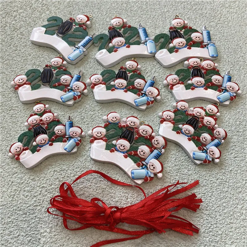 Nuovo 2021 Decorazioni natalizie fai-da-te Ornamenti per l'albero Ciondolo Babbo Natale scrivibile Regali per feste a casa per amici di famiglia Eve A12