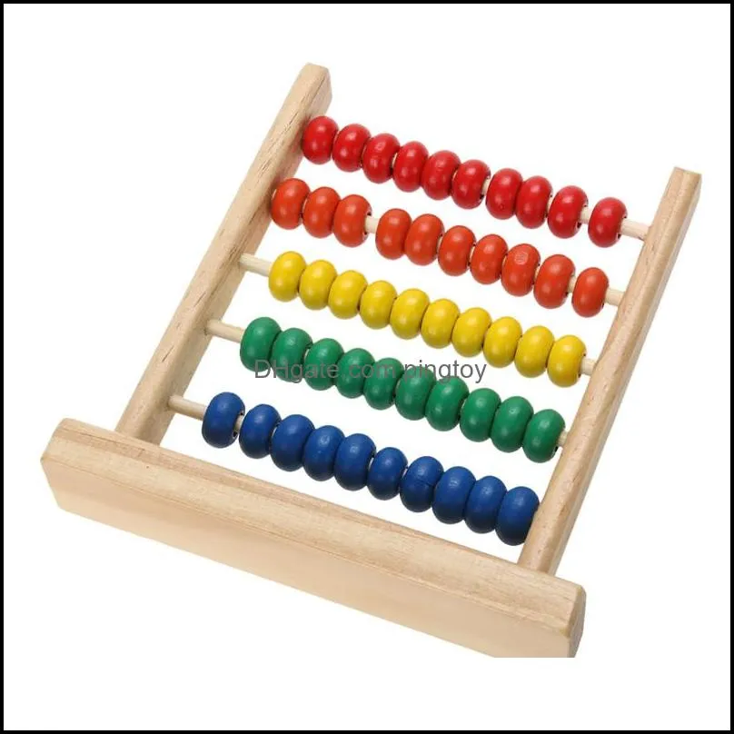 Baby Toy Wooden Abacus Colorful Small Numbers Counting Calculating Beads Kids Math Learning Early Educational Toy