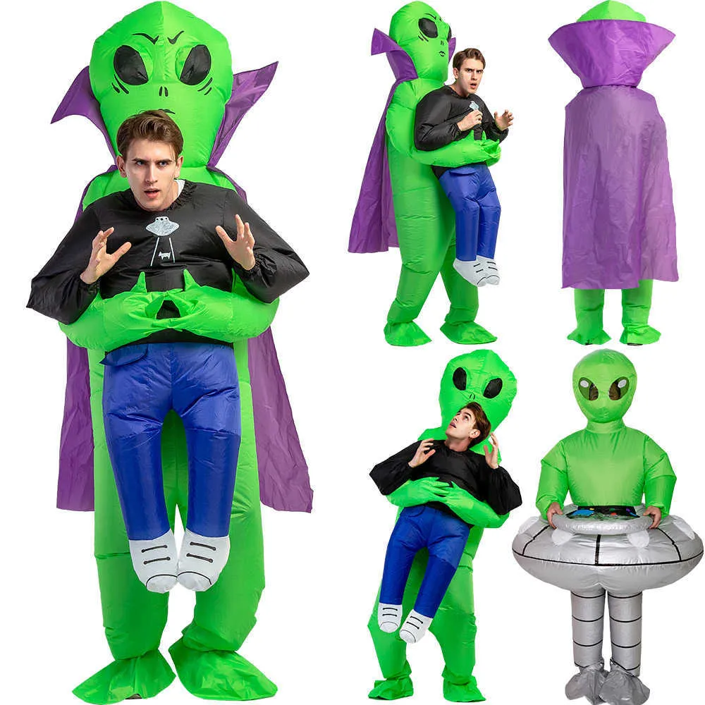 Disfraz Premium Alien Inflable Disfraz de Cosplay Vestido Divertido  Disfraces de Fiesta de Halloween (A) Ygjytge A Única para Unisex
