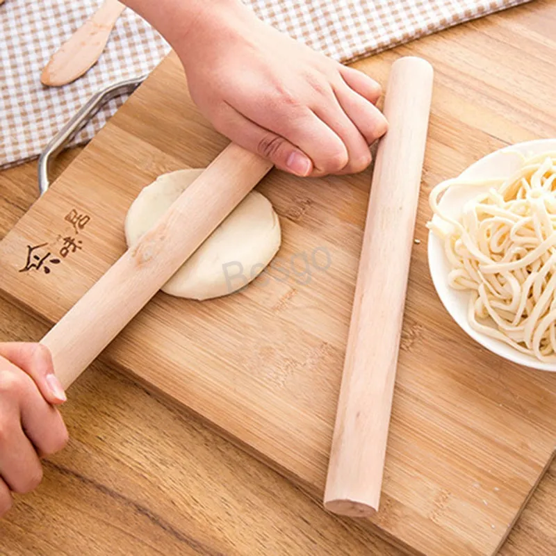 부엌 단단한 나무 롤링 핀 만두 래퍼 비 스틱 반죽 롤러 에코 - 친화적 인 퐁당 파이 빵 껍질 반죽 롤러 스틱 도구 BH5605 WLY