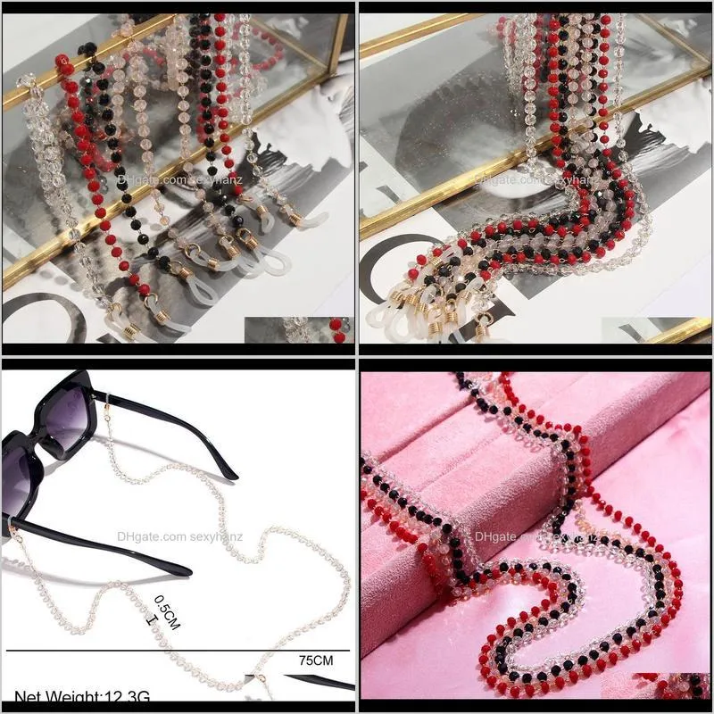 kasajewel fashion chic glasses chain for women exquisite multicolor handmade beads casual non-slip sunglasses cord lanyard