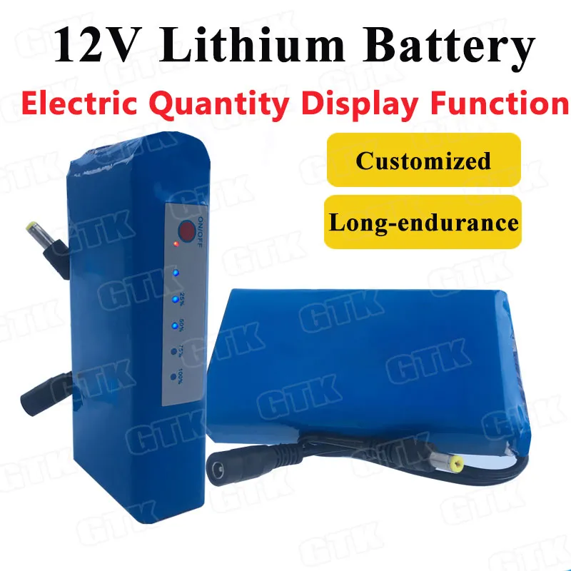 12V lithium battery pack Super small size 12V 5Ah 6Ah 7Ah 9Ah 12Ah Portable outdoor standby power supply can be customized