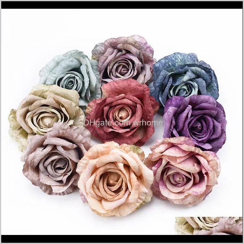 50/100Pcs Artificial flower silk roses wedding flower Scrapbooking wall Home party decor accessories Christmas tree Crafts cheap1