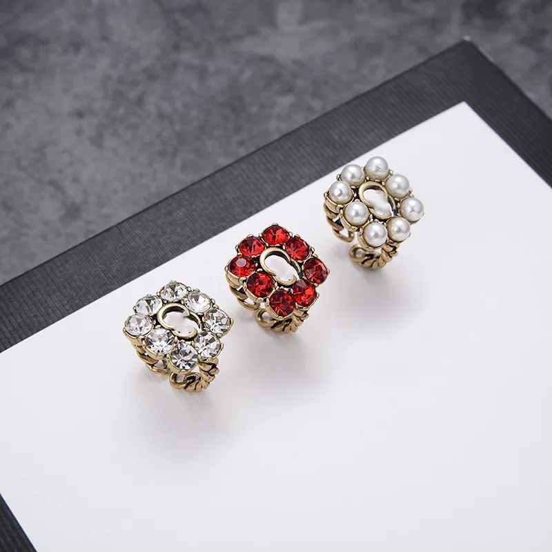 G-02 Designer Ring lettre classique Logo anneaux ouverts pour femmes Bijoux de luxe en gros