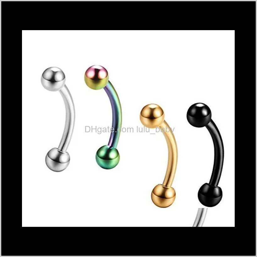 designer hip hop jewelry punk nose rings curved rod studs for eyebrow nail nose earrings wholesale hot fashion