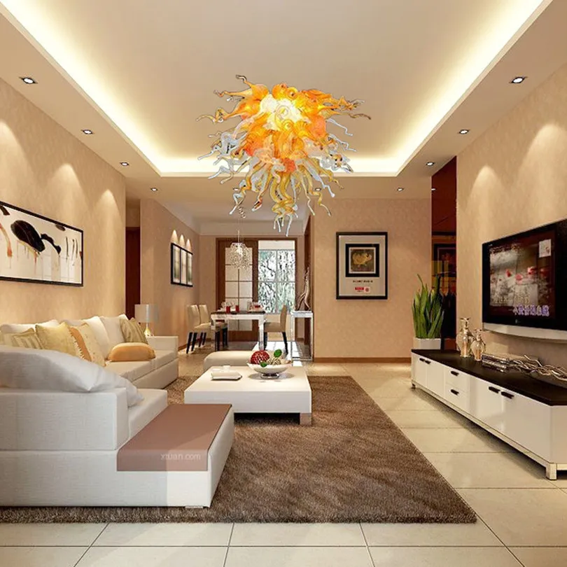 Multicolor Glass Pendant Light LED Chandelier Kitchen Island Hanging Lamp