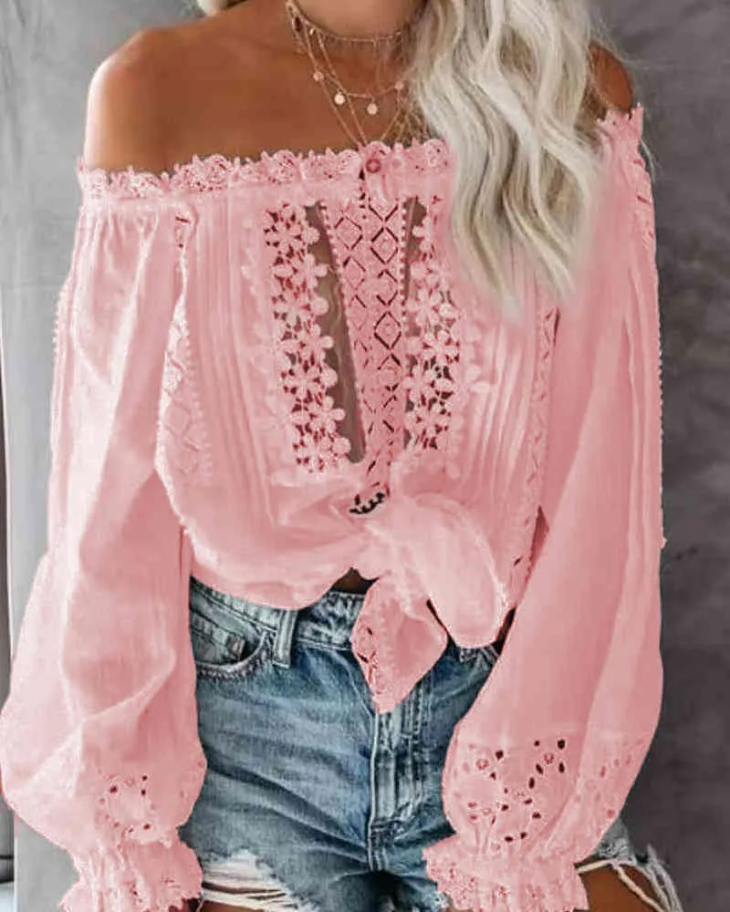Spring Blouses For Women: Elegant Off Shoulder Blouse, Long