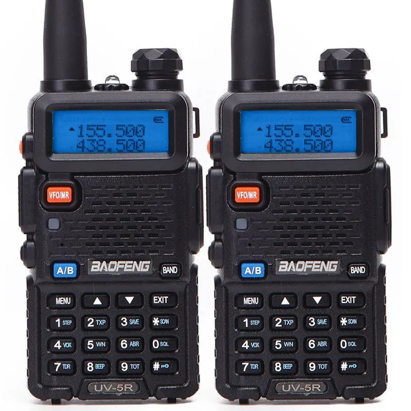 1号2ピースBaofeng BF-UV5RハムポータブルウォーキートイレPofung UV-5R 5W VHF / UHFデュアルバンド双方向UV 5R CBラジオ