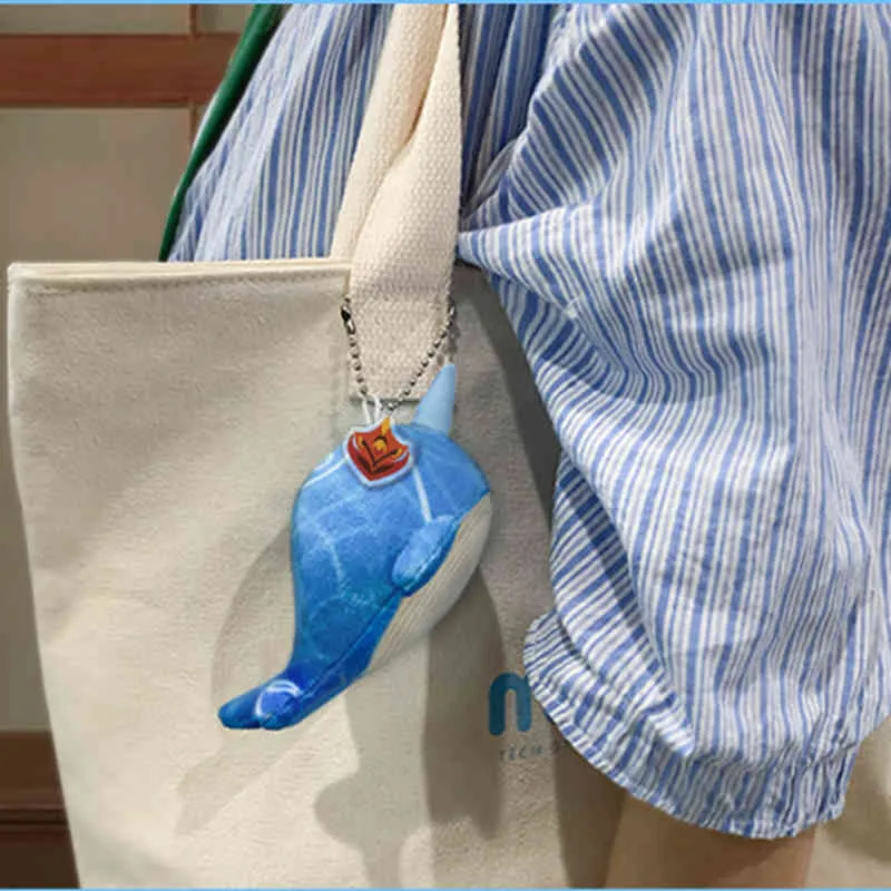 Sky-Wallowing Whale Gra Gensshin Impact Cosplay Dekoracja Anime Projekt Pluszowy Wisiorek Akrylowy Łańcuch Keychain Lalki Zabawki Prezent