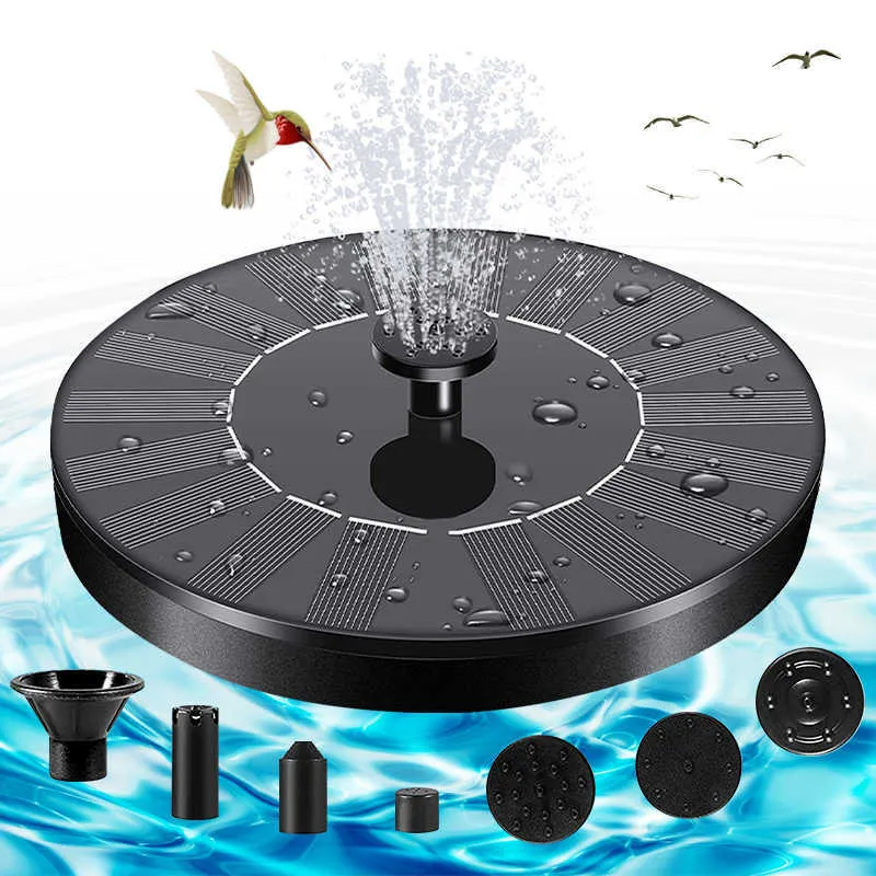 Vogelbad Brunnen Schwimmendes Wasser Garten Solar Pool Teich Wasserfall