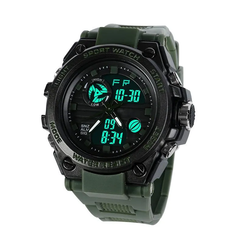 Armbandsur Sport Klockor Män Dual Display Classic Digital Gshok Male Alarm Clock Gshock Resistent Military Watch 2021