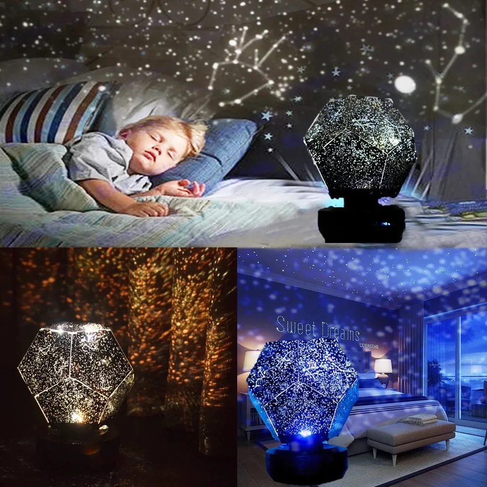 Luz nocturna para niños, 54 modos de iluminación, proyector de estrellas  para niños, proyector de luz nocturna regulable de 360°, luz nocturna