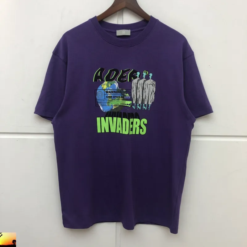 【ADERERROR】 T-shirt Product. 47★ Ader Error T Shirt Men Women Abstract Spaceship UFO