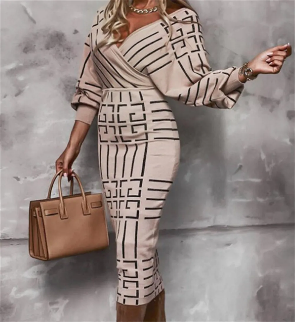 Designer Womens Casual Corduroy Bodycon Dress Crew Neck Long Sleeve Knee- Length Size S-2XL from Dhgate Basic & Casual Dresses - price 39.7