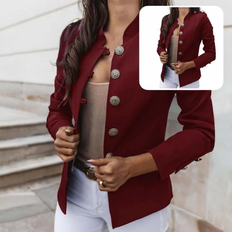 Women s Suits Blazers Simple Jacket Slim Female Elegant Slim fitting Coat Lady Blazer